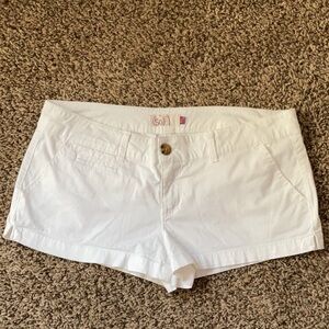 SO Women's High Waist White Shorts